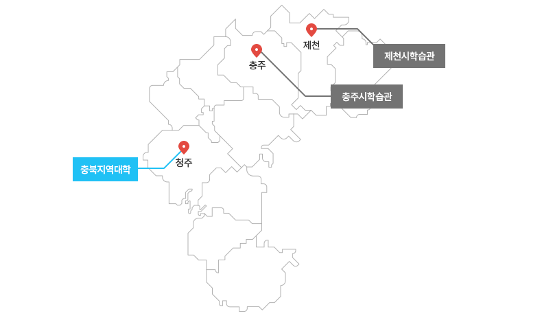 충북지역대학지도