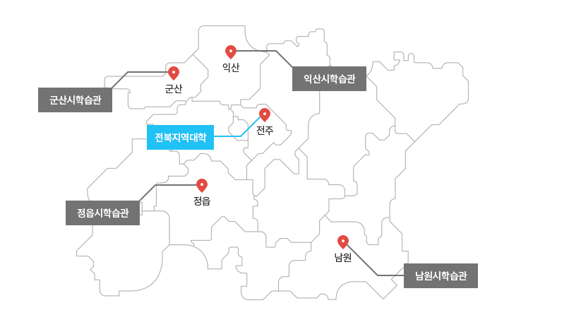 전북지역대학지도