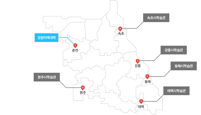 강원지역대학지도