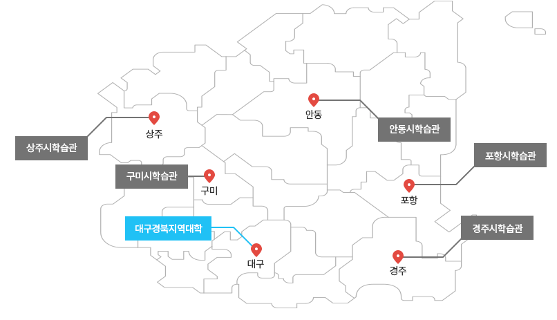 대구경북지역대학지도